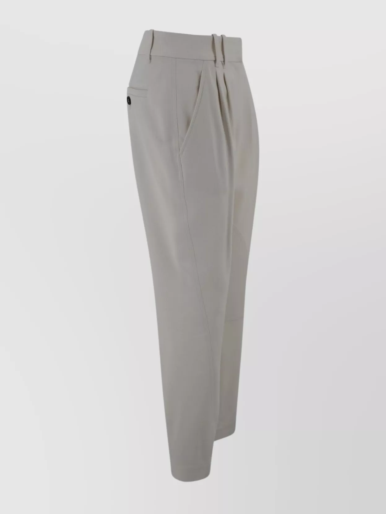 Brunello Cucinelli Equestrian Trousers Featuring Embellishments In Gray