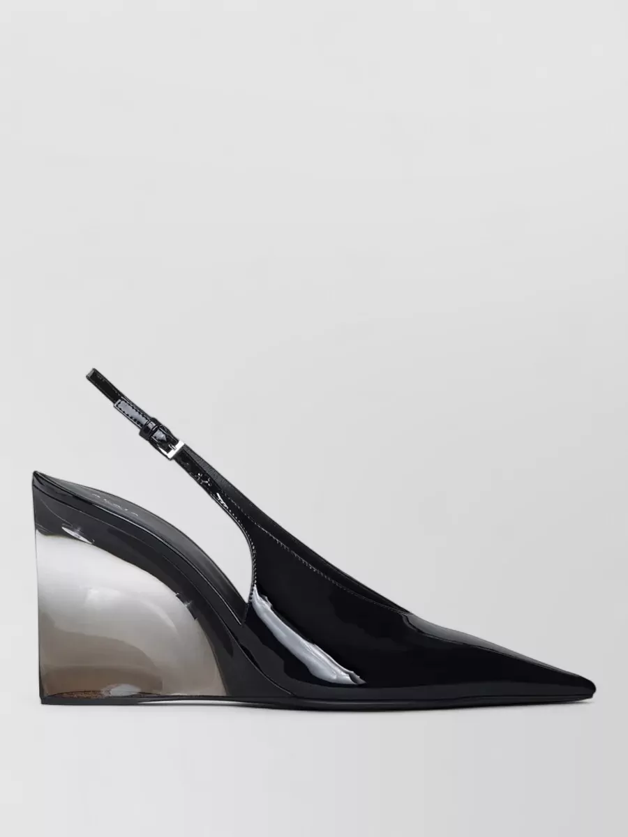 Alaïa leather slingback mules