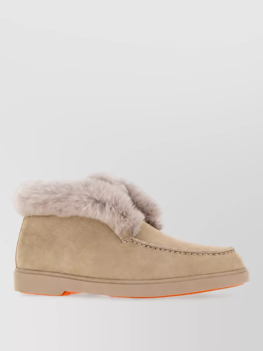 Santoni suede leather slippers