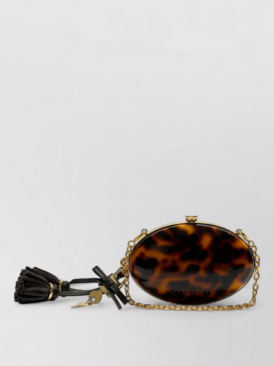 Self-Portrait diamante acrylic mini clutch bag