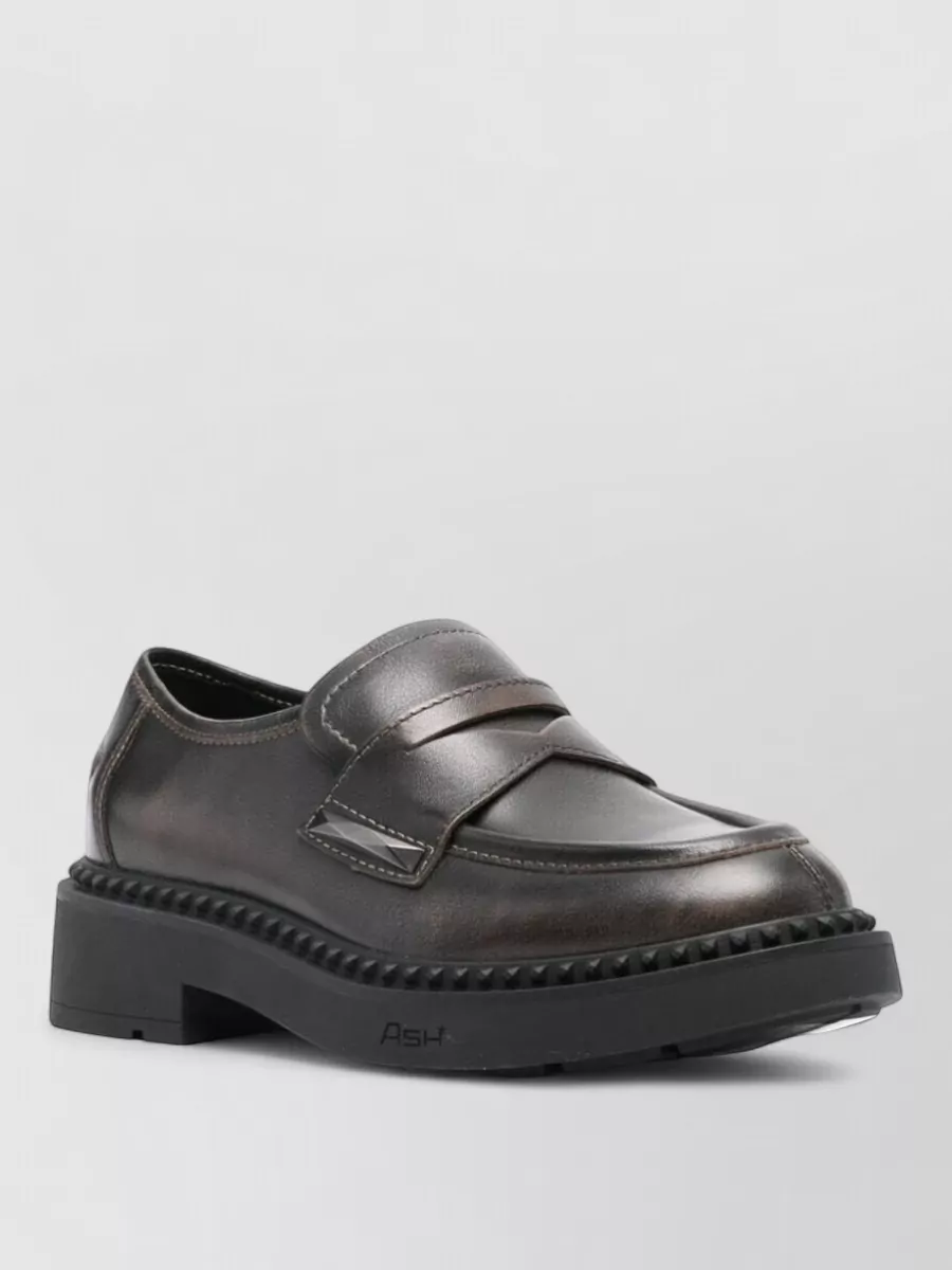Ash Leather Medusa Loafers