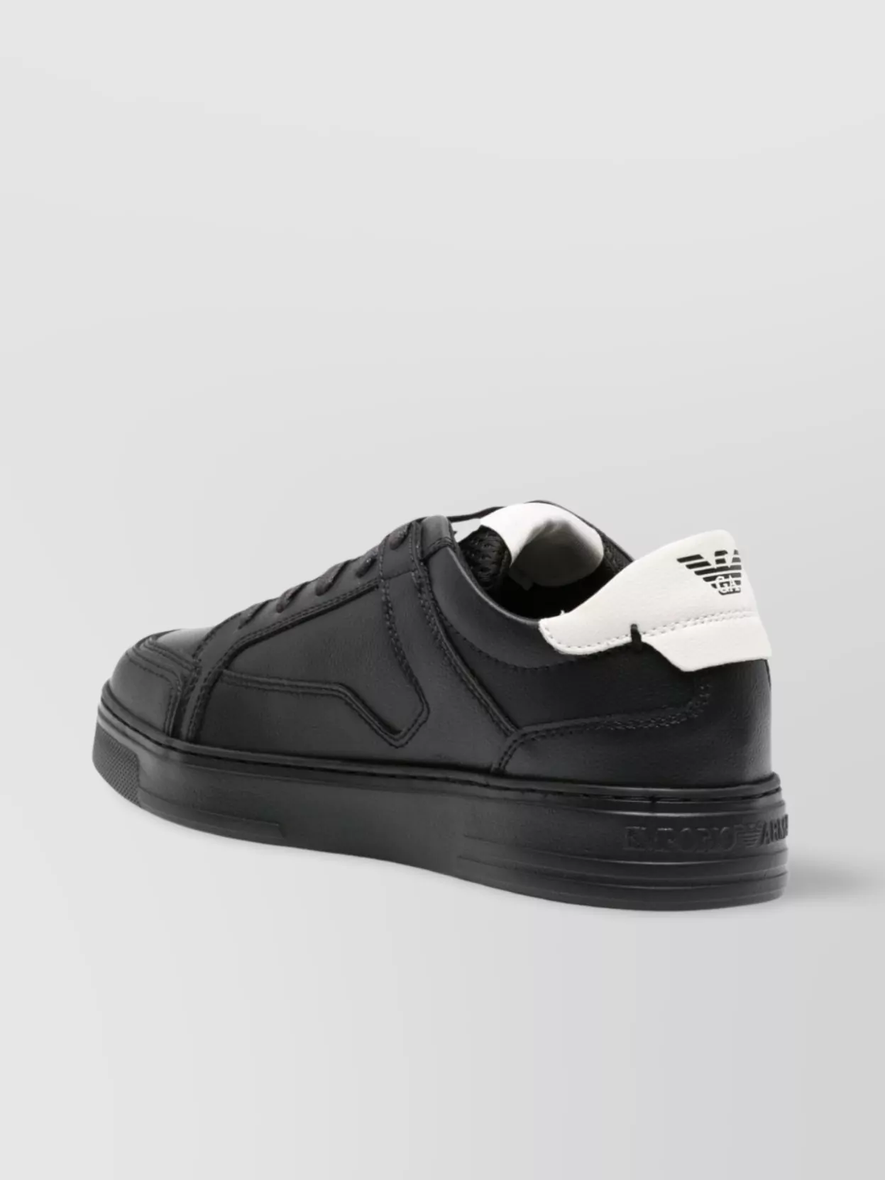 Emporio Armani Logo print lace-up sneakers | The Fashion Square