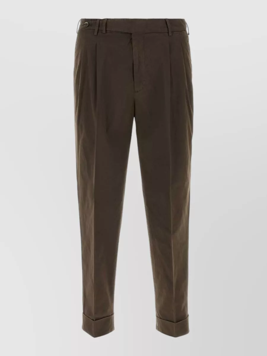 Pt Torino stretch cotton straight-leg trousers
