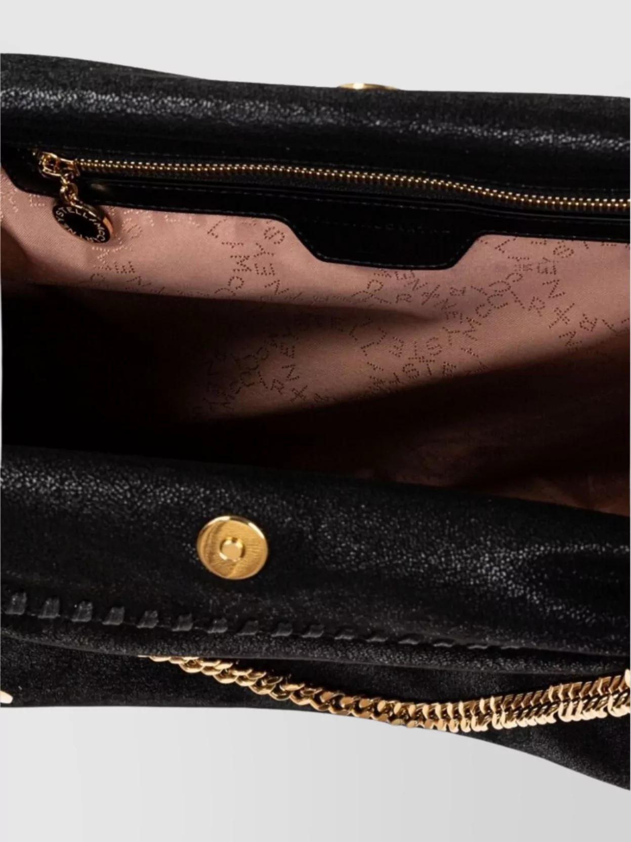 Stella Mccartney Shaggy Deer Tote Gold Chain Handle