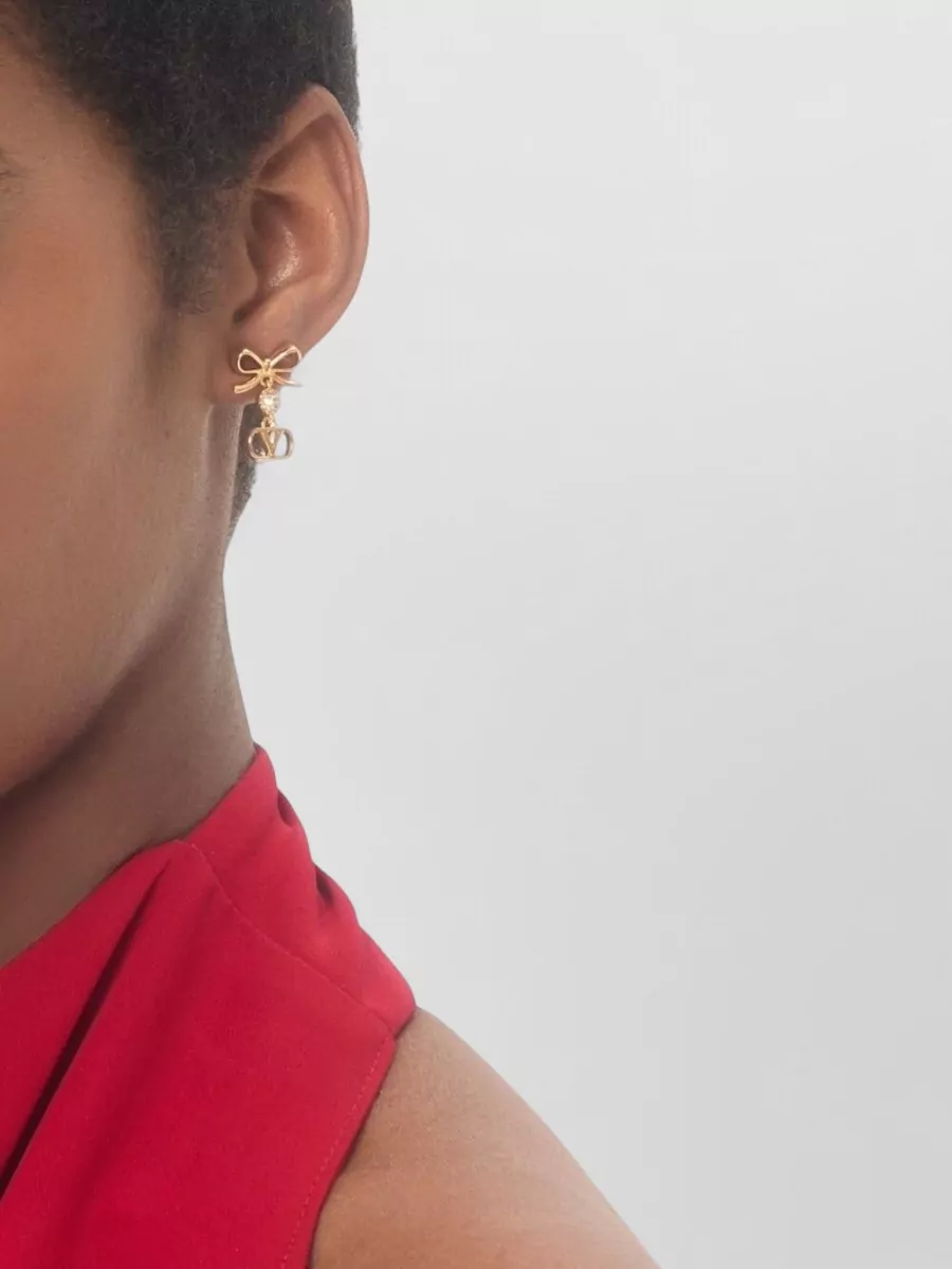 Valentino Garavani Crystal-Embellished Bow Stud Earrings