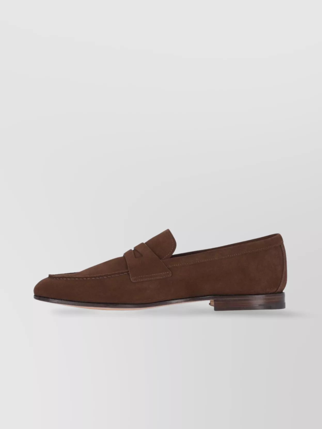 Church's Almond Toe Penny Strap Suede Finish Loafers