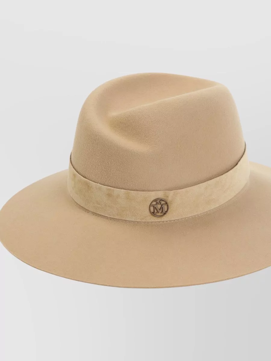 Maison Michel Suede Fedora Hat