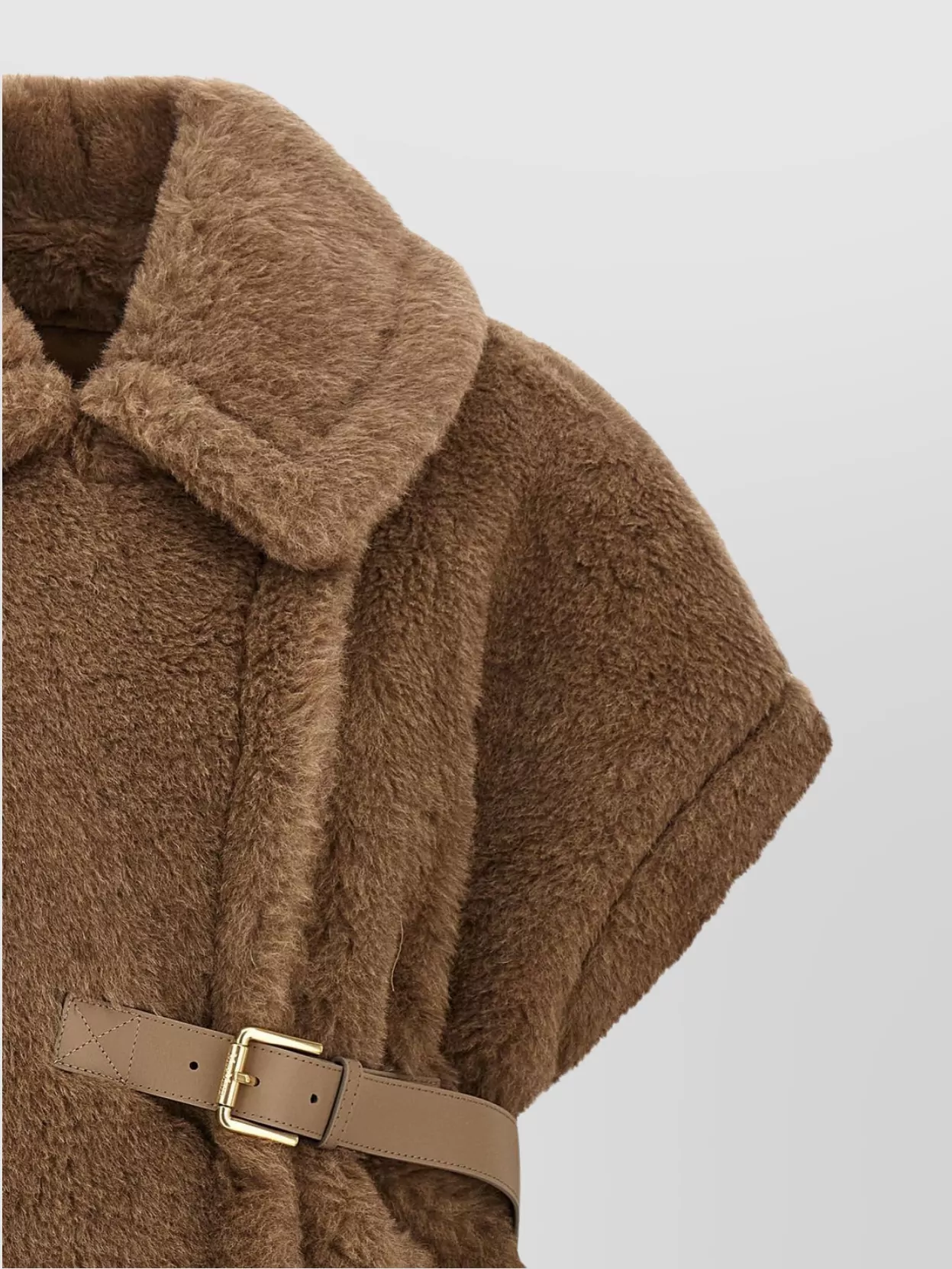 Max Mara Textured Cape Featuring Belted Waist