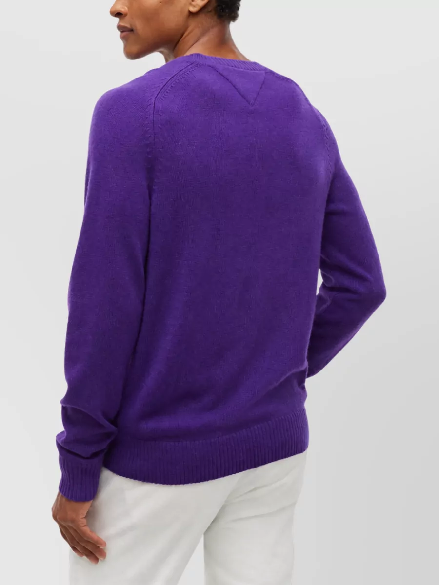 Tommy Hilfiger Lambswool Ribbed Crew Neck Jumper