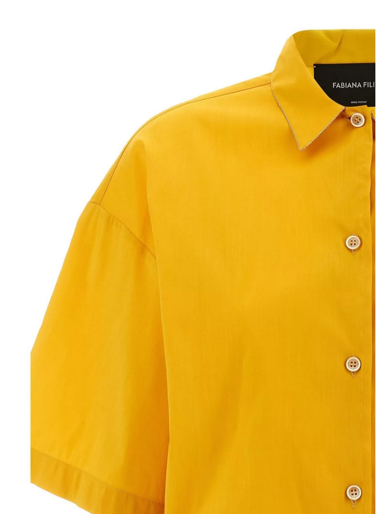 FABIANA FILIPPI CRYSTAL SHIRT WITH COLLAR AND DRAWSTRING