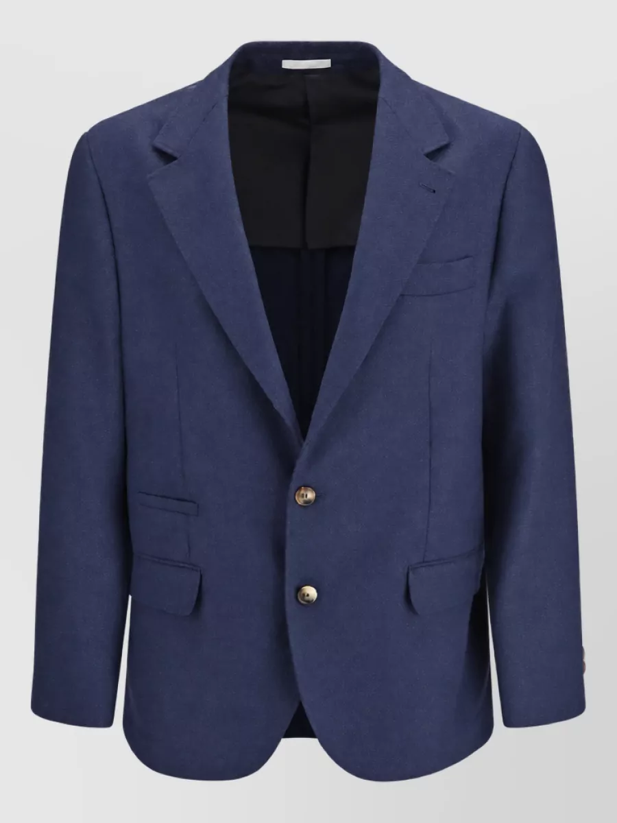 Brunello Cucinelli single-breasted wool coat