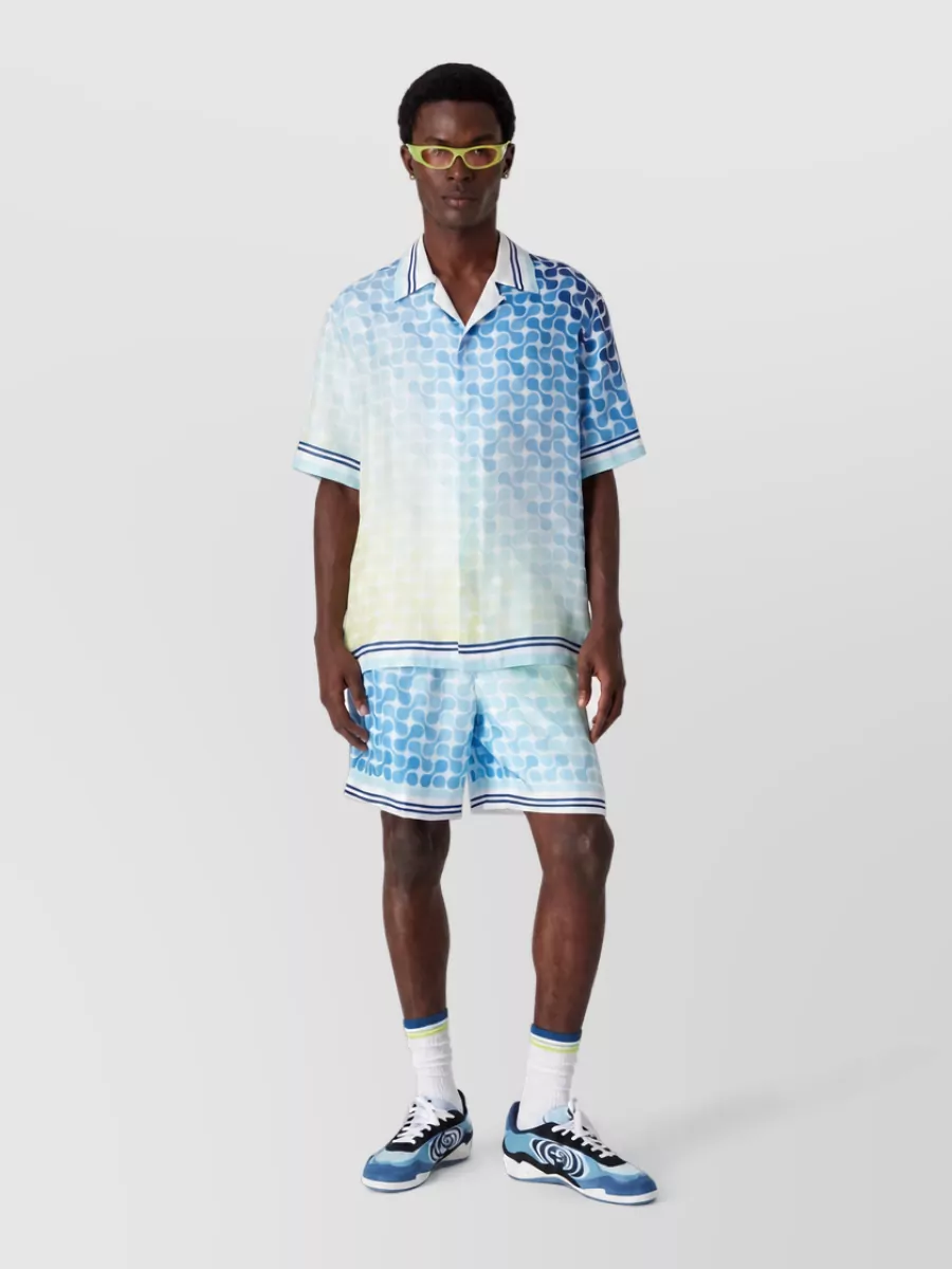 Casablanca Silk Short-Sleeve Cuban Shirt