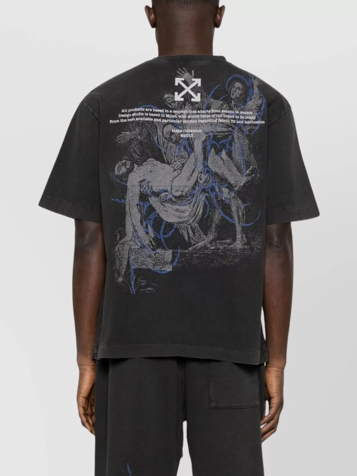 Off-white Graphic Print Relaxed Fit Cotton T-shirt In Black