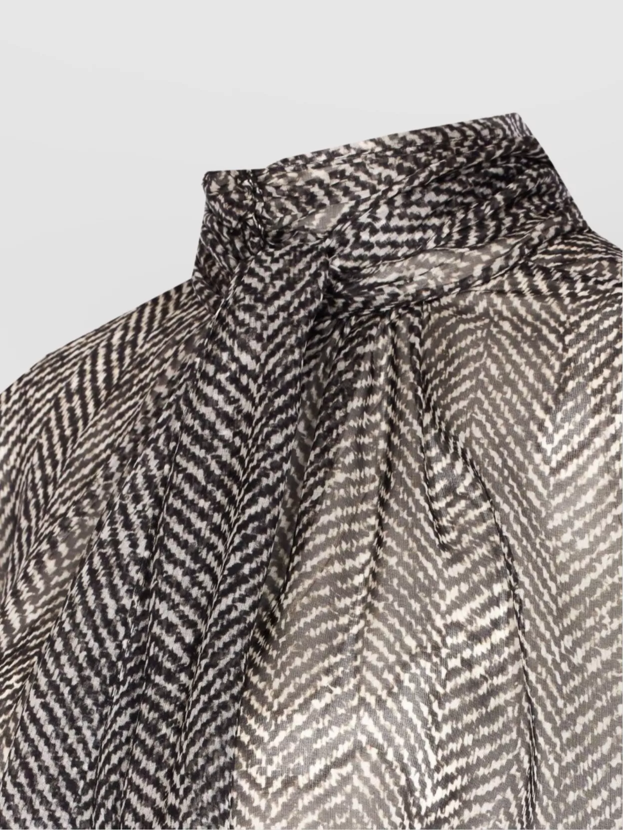 Dolce&Gabbana High Neck Sheer Fabric Bow Detail