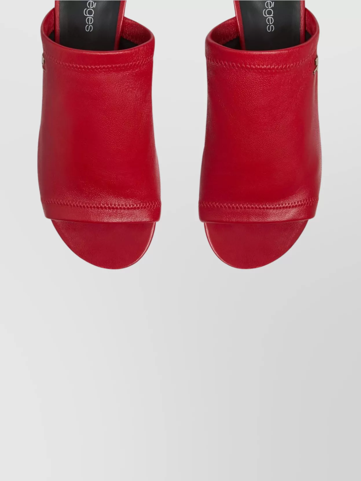 Courrèges Wet Stretch 50 Leather Mules