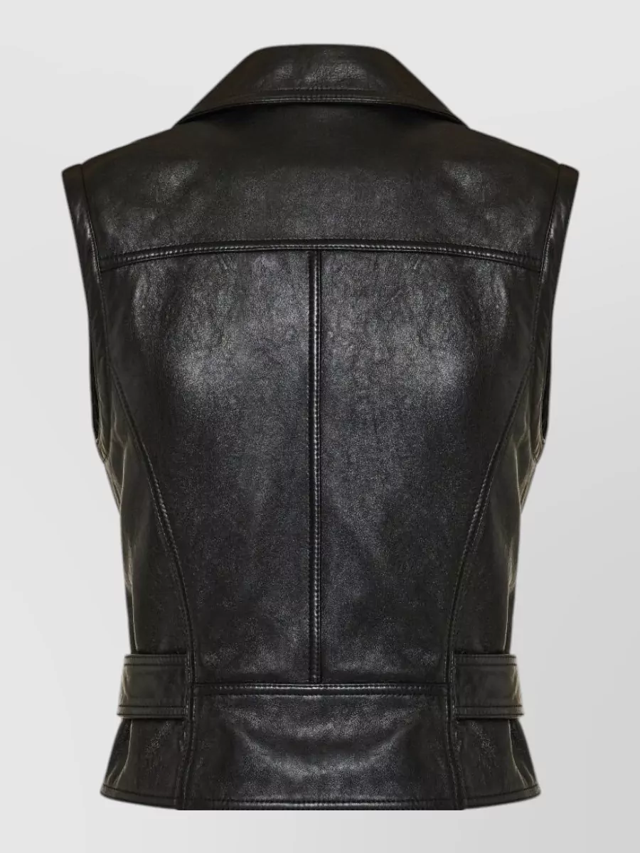 Saint Laurent Leather Biker Vest