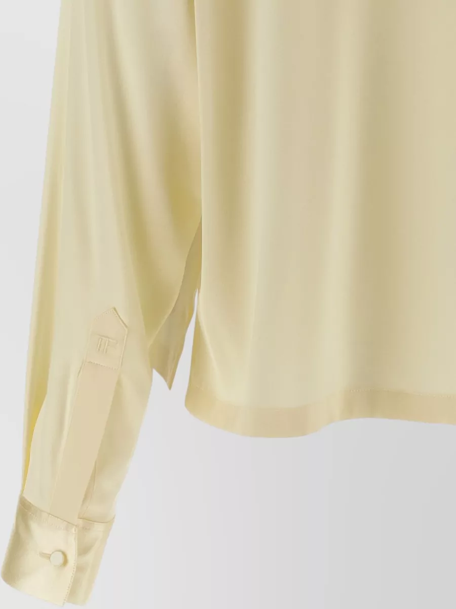 Tom Ford Silk Polo Shirt Long Sleeve Collar