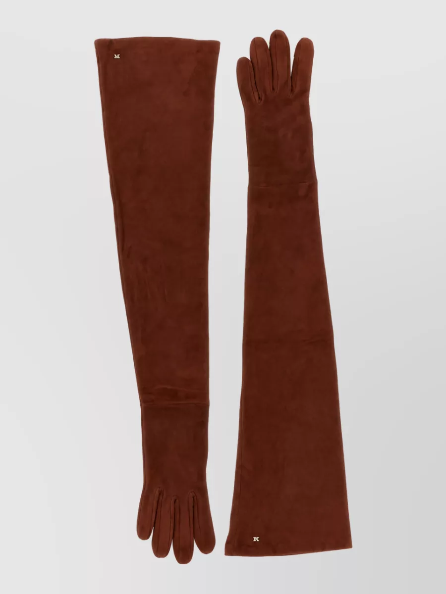 Max Mara leather long gloves