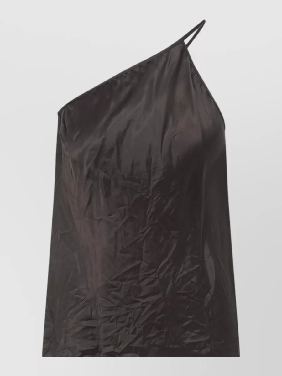 Rick Owens Asymmetric One Shoulder Top Thin Straps