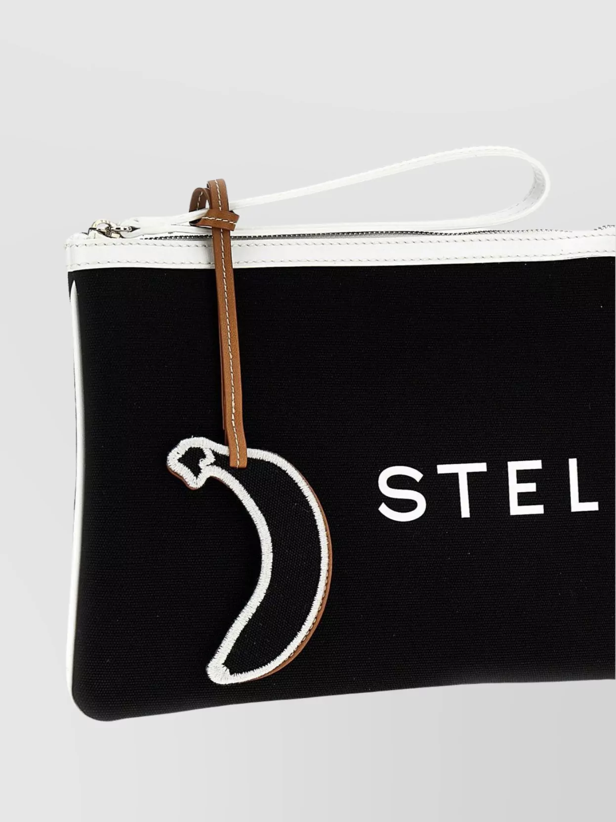 Stella Mccartney Embroidered Detail Wrist Strap Clutch Bag