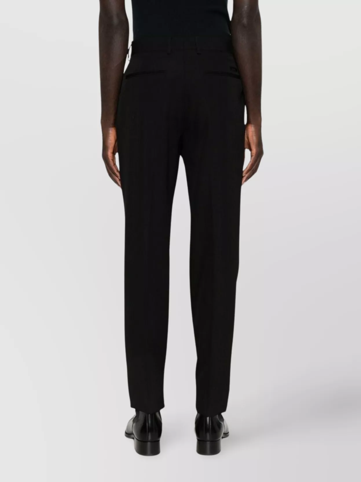Versace Straight Trousers With Pockets And Belt Loops