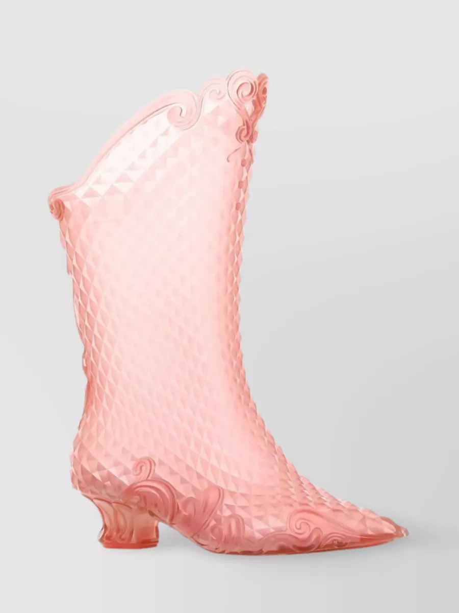Shop Y/project Sculpted Heel Translucent Boots In Pastel