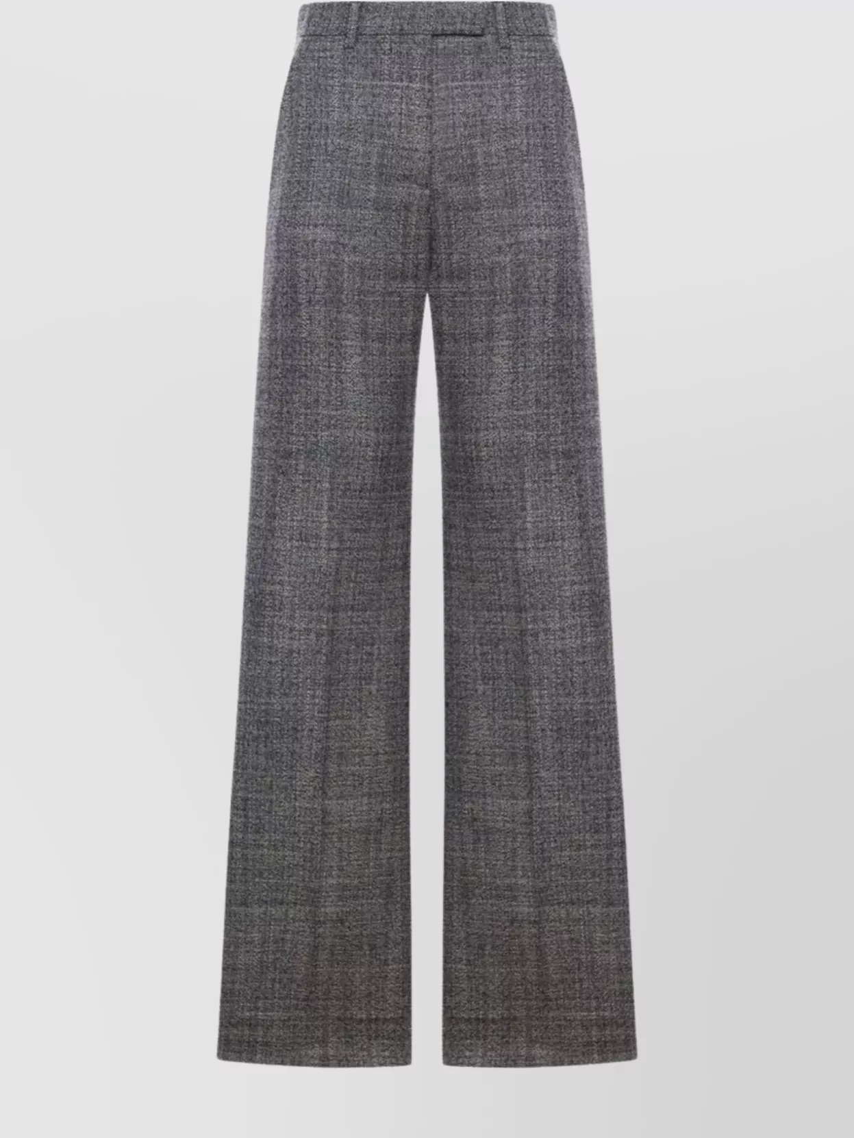 Valentino High-rise Wide-leg Trousers Featuring Pockets In Gray