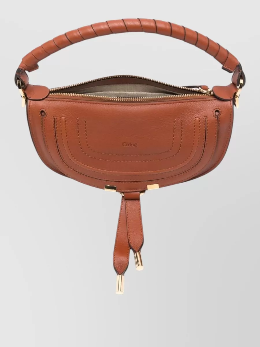 Chloé Curved Shoulder Bag Gold Tone Hardware