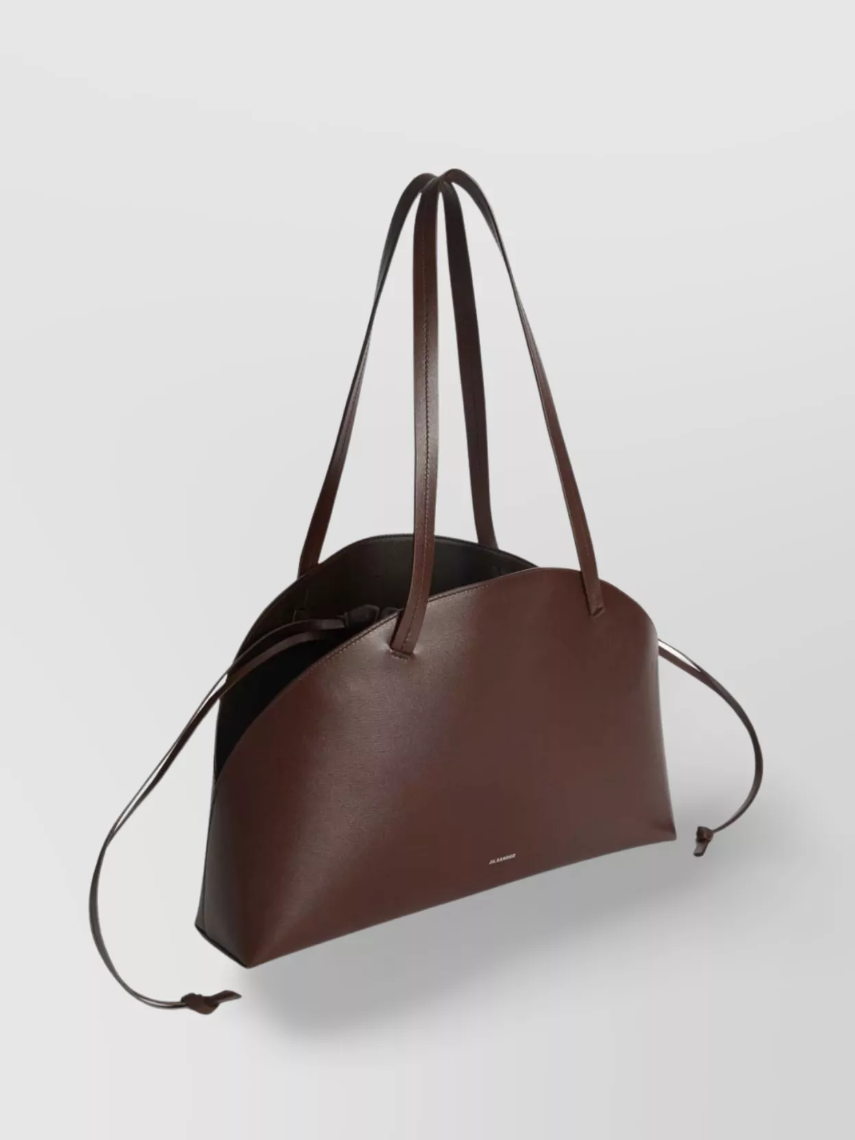 Jil Sander Medium Leather Shoulder Bag With Adjustable Straps