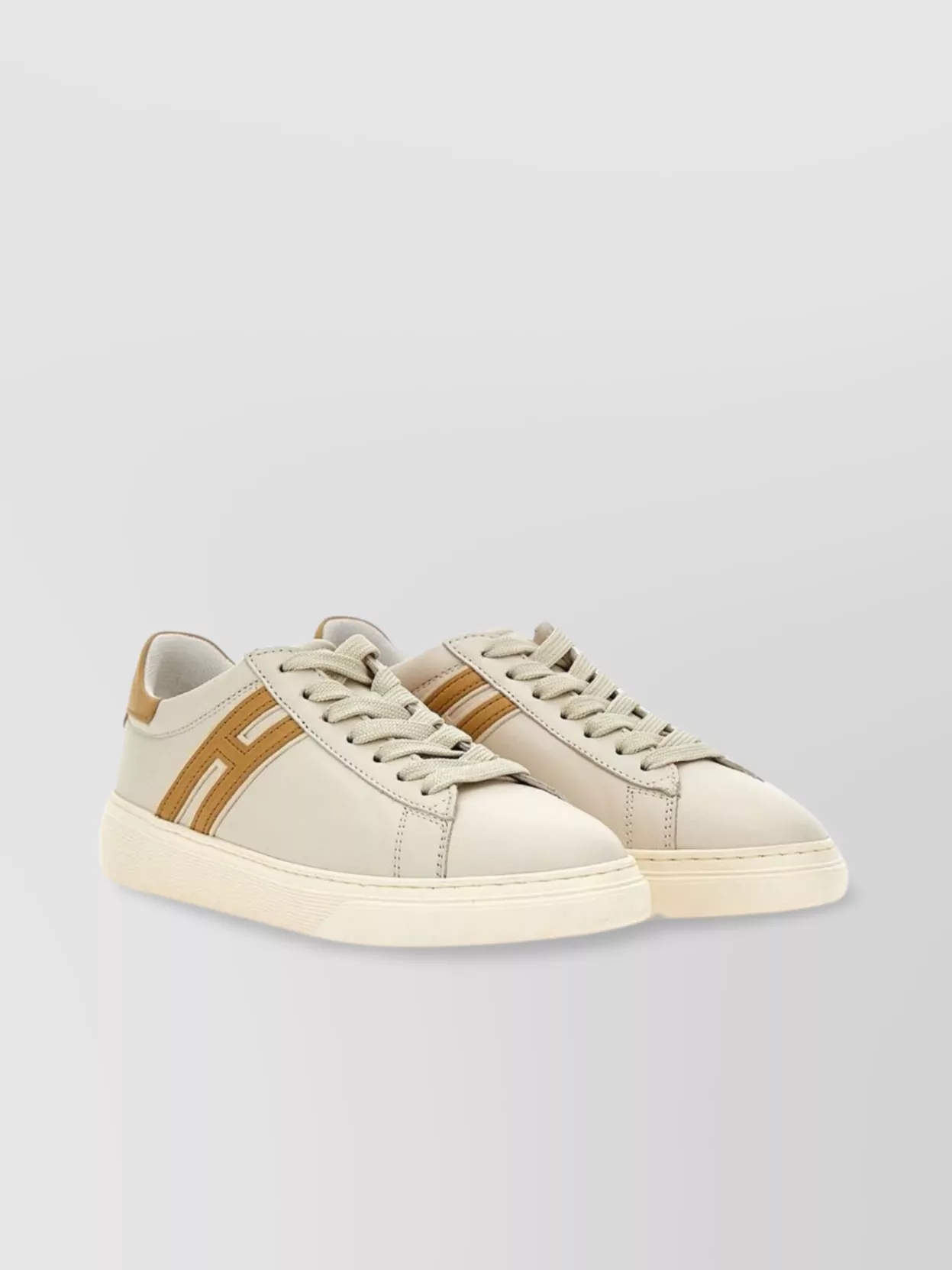 Shop Hogan High-rise Sneakers With Leather H Detail
