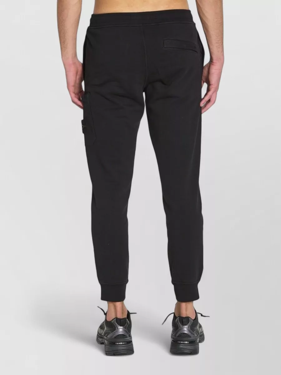 Stone Island Fleece Cotton Sweatpants Regular Fit Design