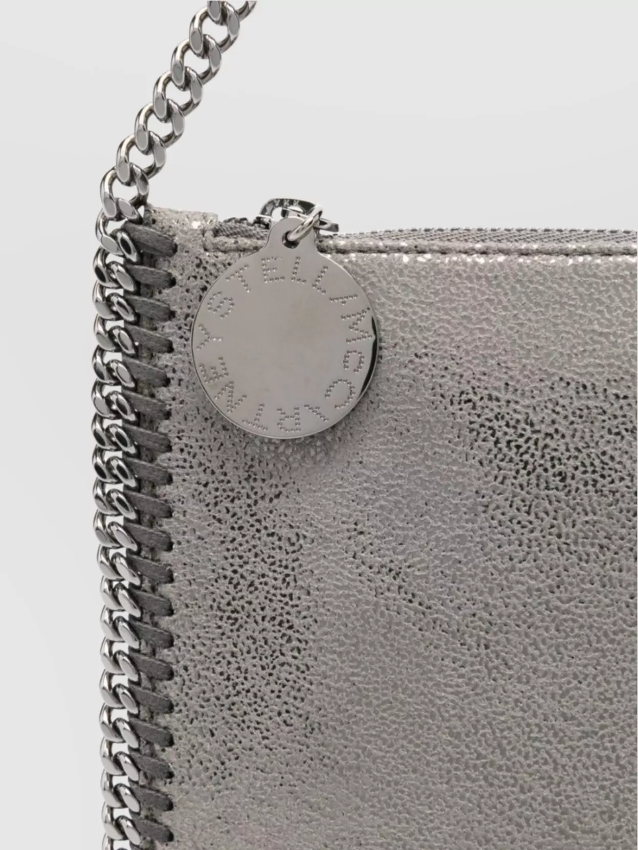 Stella Mccartney Chain-Link Metallic Rectangular Shoulder Bag