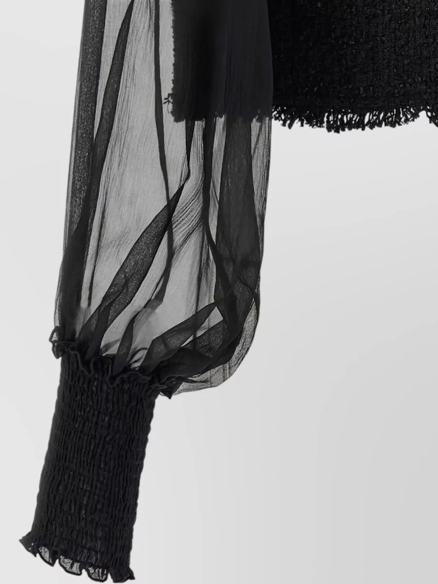 Balmain Cropped Tweed Double-Breasted Blazer