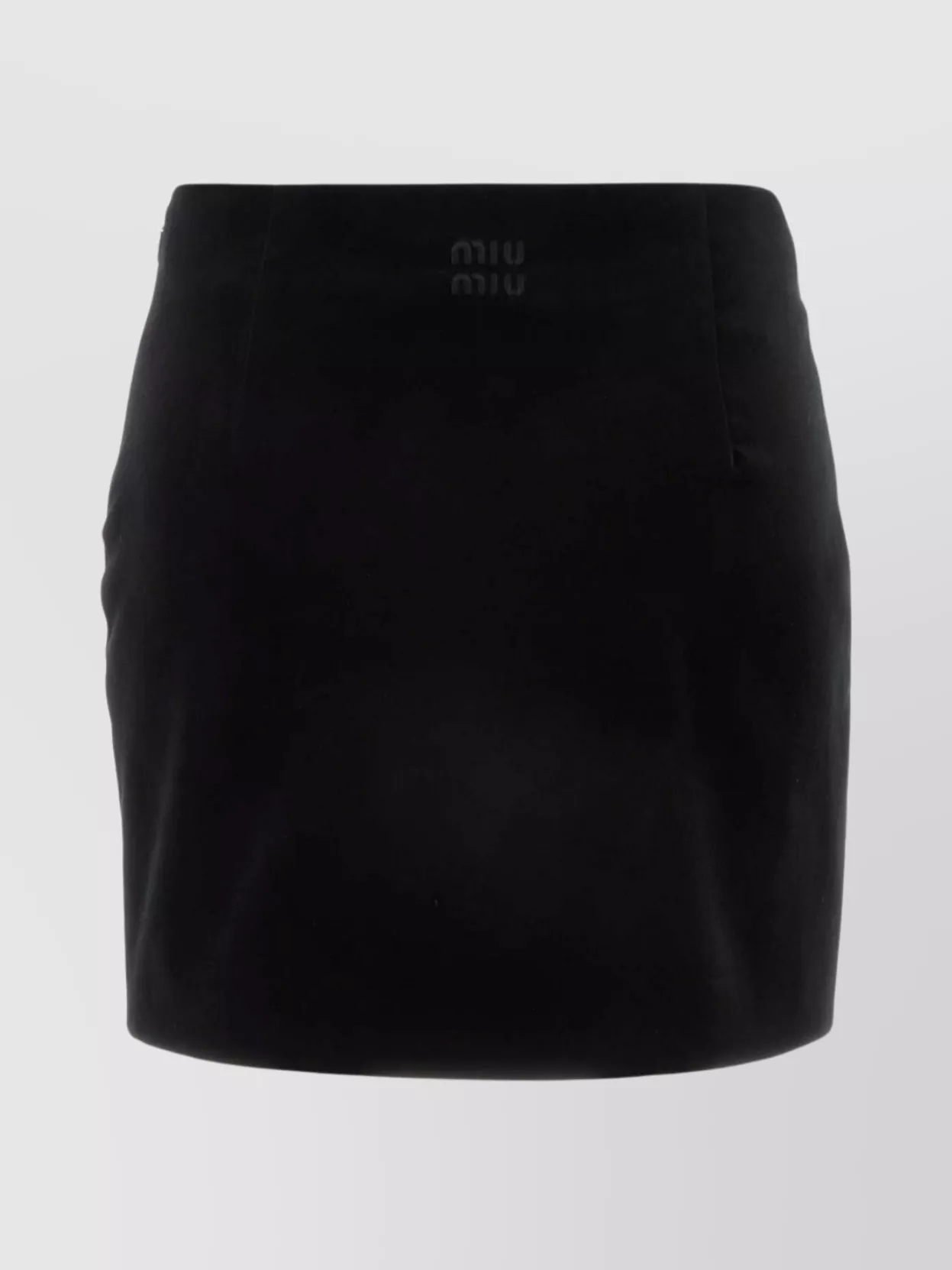 Miu Miu High-waisted Mini Skirt In Stretch Velvet In Multi