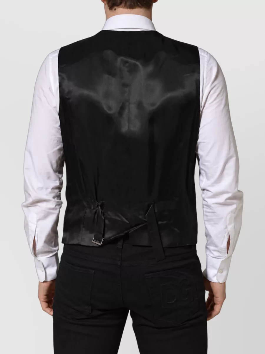 Dolce&Gabbana Virgin Wool Single Breasted Waistcoat