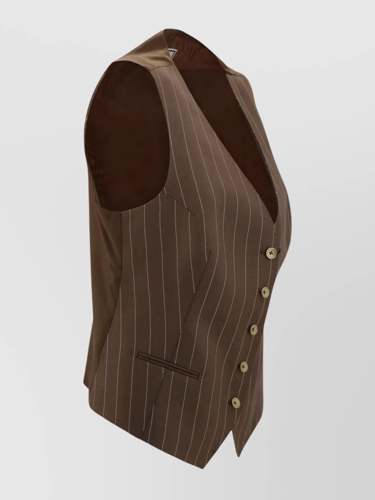 Shop Tagliatore Tailored Waistcoat With Darted Silhouette And Pinstripe Pattern