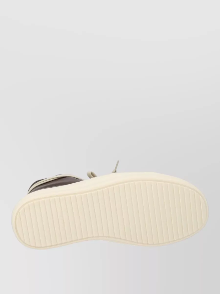 Rick Owens Leather High Top Sneaker Contrast Sole