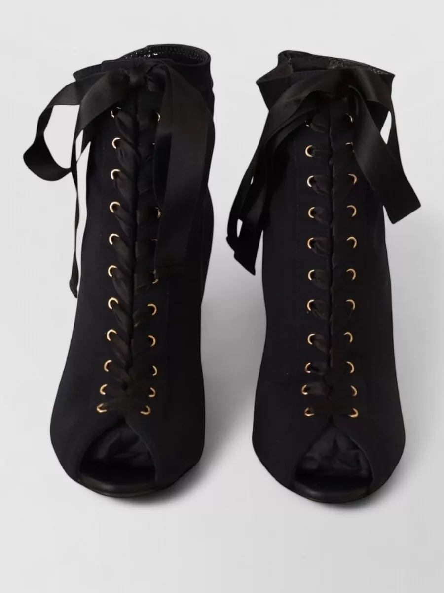 Dolce&Gabbana stretch peep-toe lace-up ankle boots