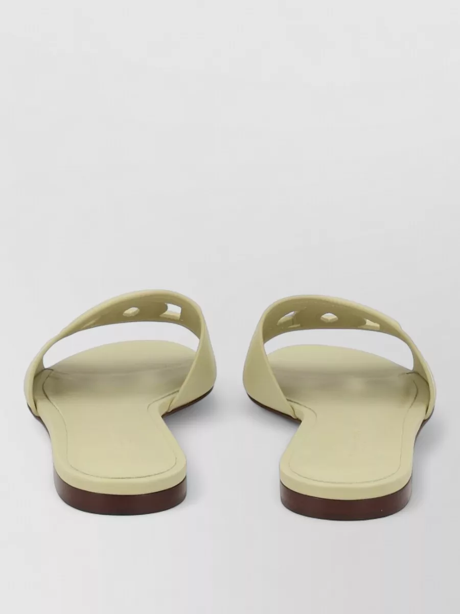 Dolce&Gabbana Logo Leather Flat Slides