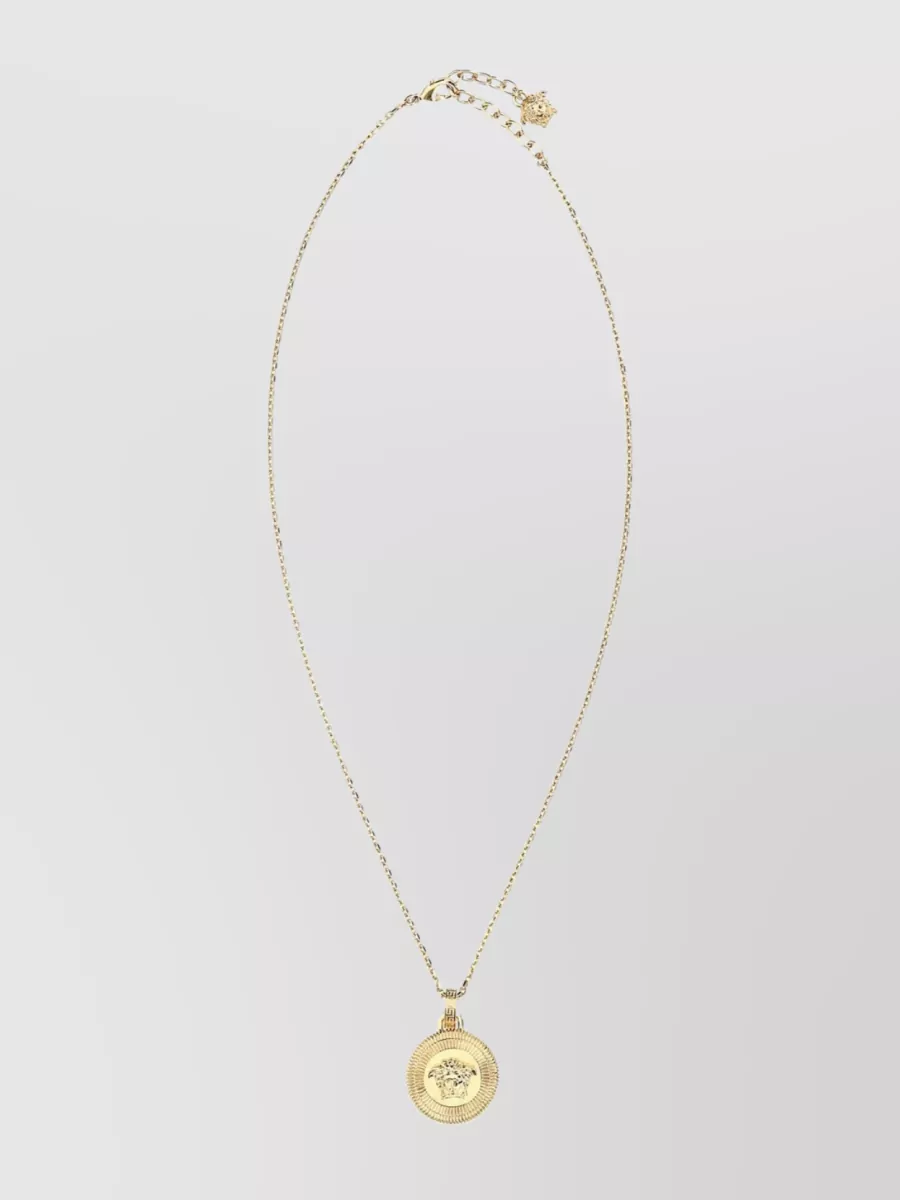 Versace Medusa Metal Chain Necklace With Pendant