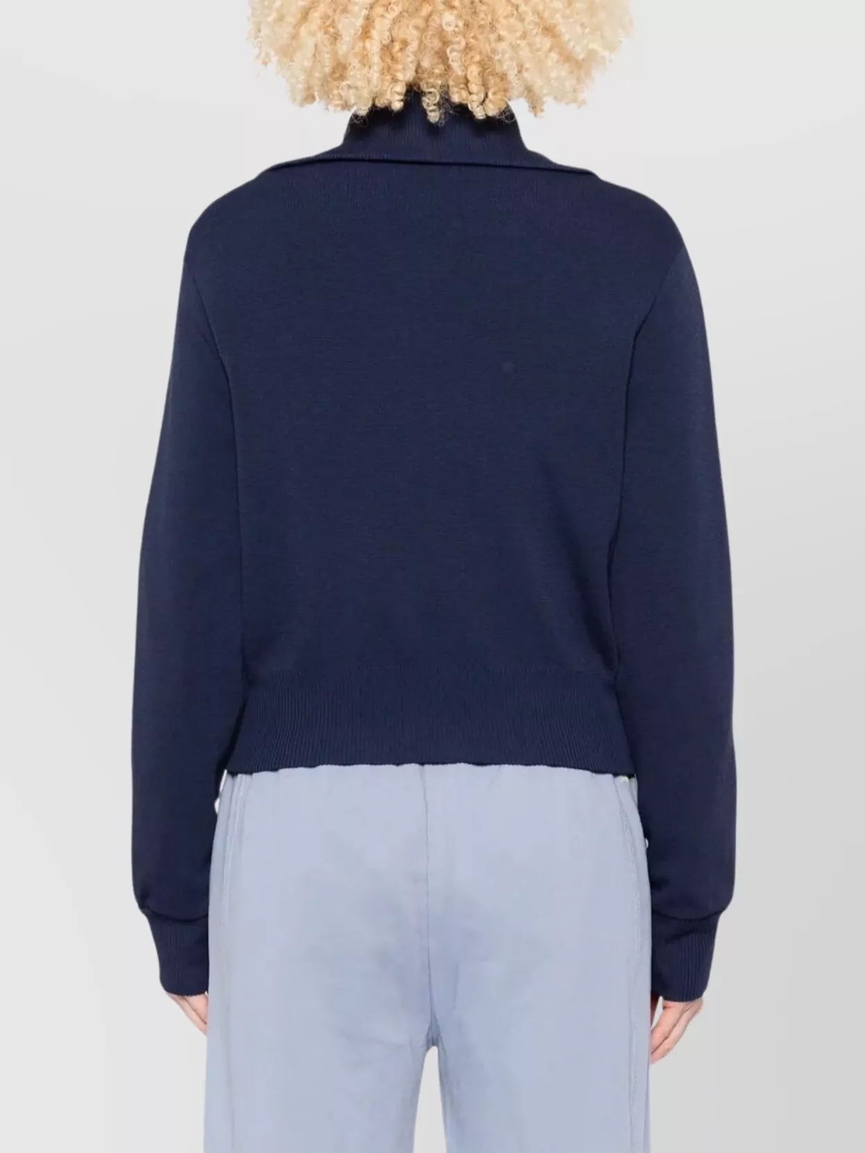 Autry High Neck Zip-Up Sweatshirt