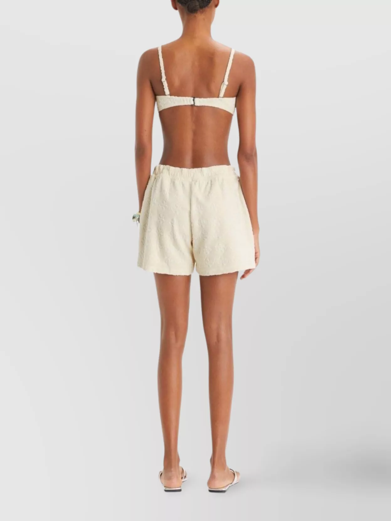 Tory Burch Elasticated Waist Jacquard Logo Shorts