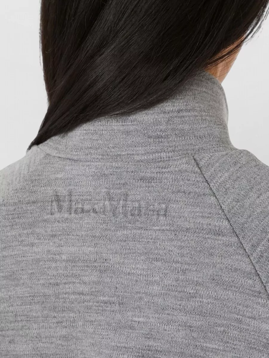 Max Mara Wool Cotton Jacket Raglan Sleeves High Collar