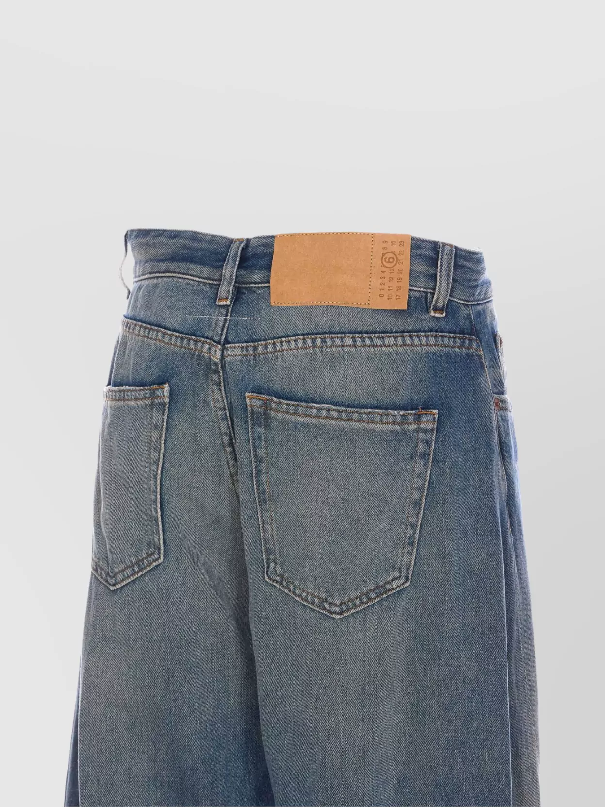 Mm6 Maison Margiela High Waist Wide Leg Denim Jeans