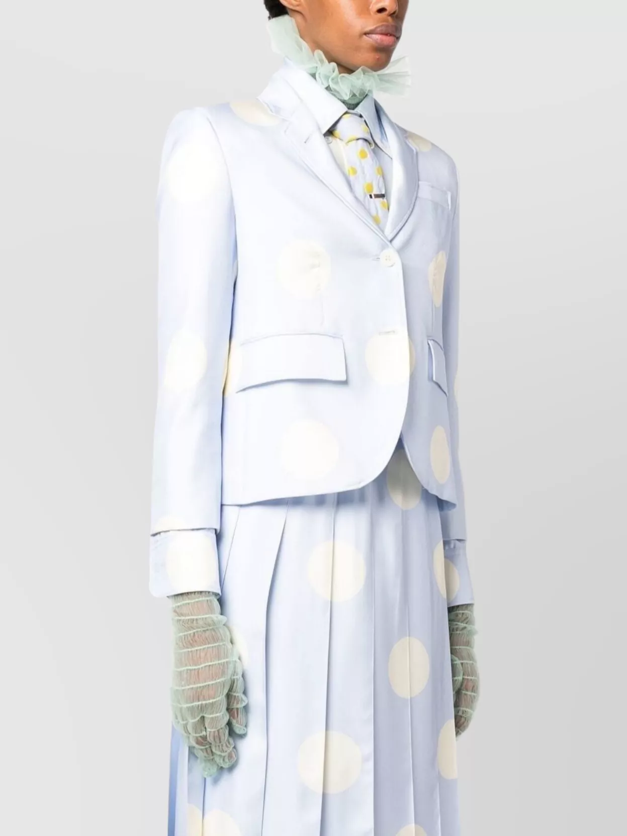Thom Browne Polka-Dot Print Silk Blazer