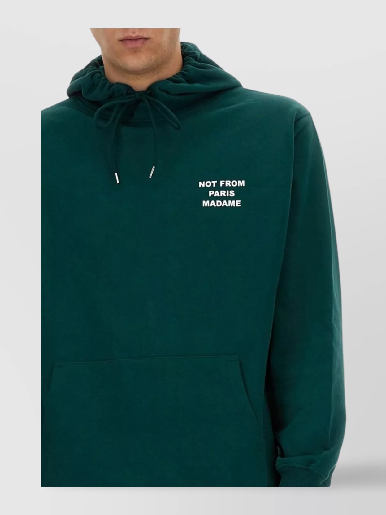 Drôle De Monsieur Graphic Print Hooded Sweatshirt With Front Pocket