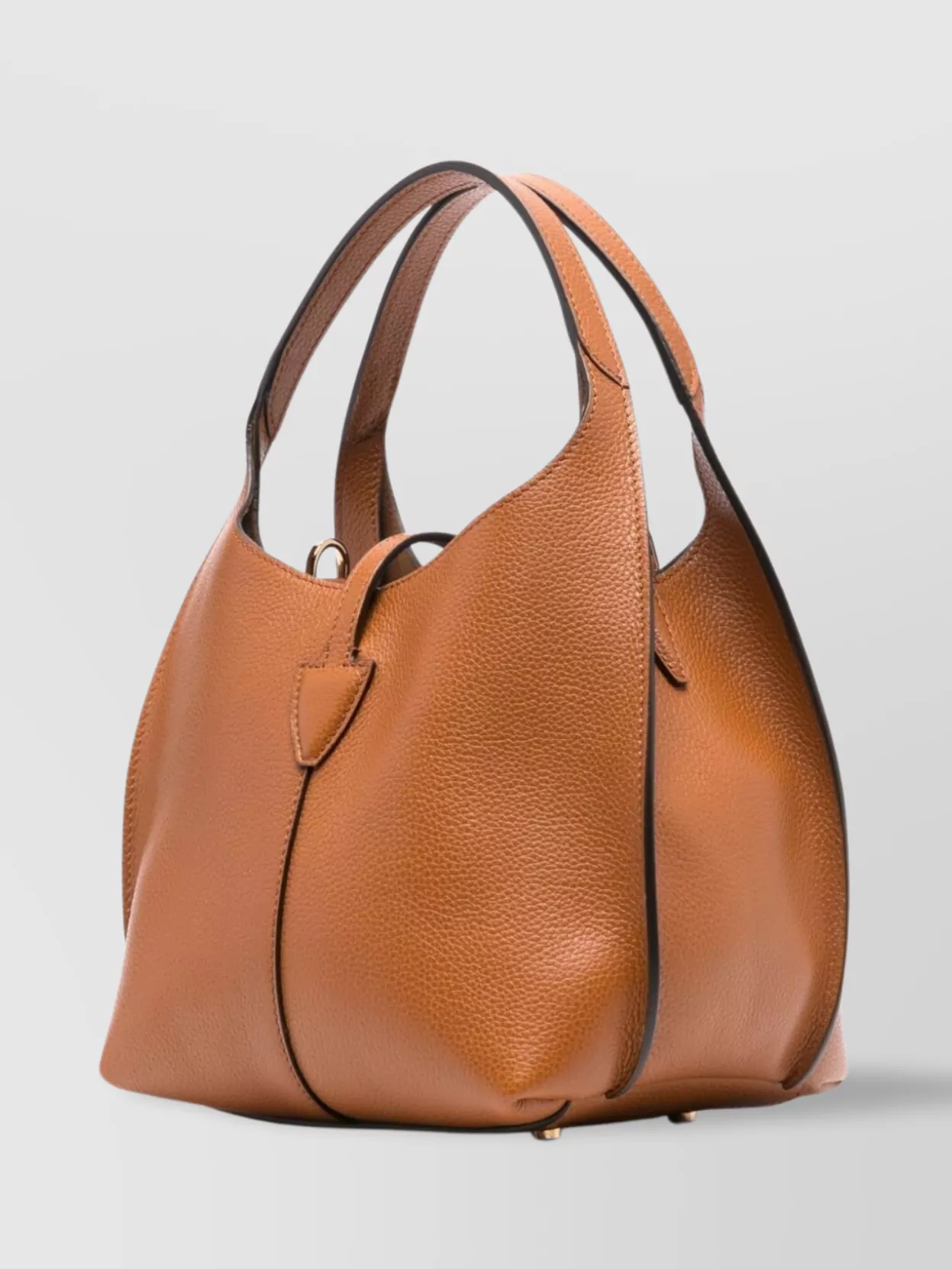 Tod's Mini Grained Leather Shoulder Bag With Adjustable Strap In Brown