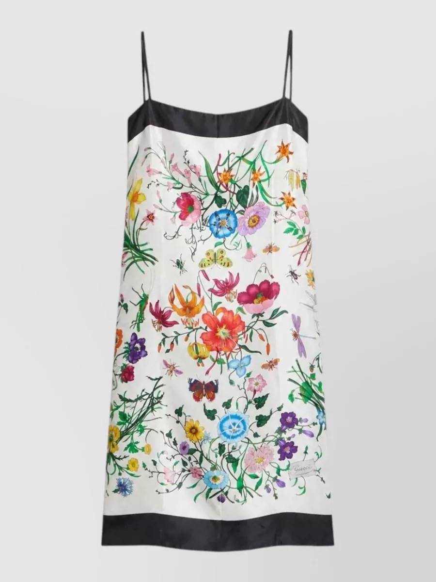 Gucci silk printed midi dress