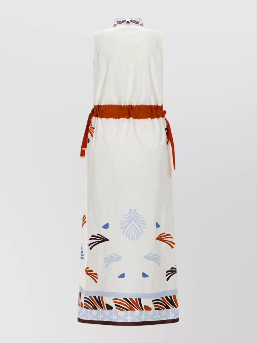 Herno Printed Cotton Midi Beach Dress