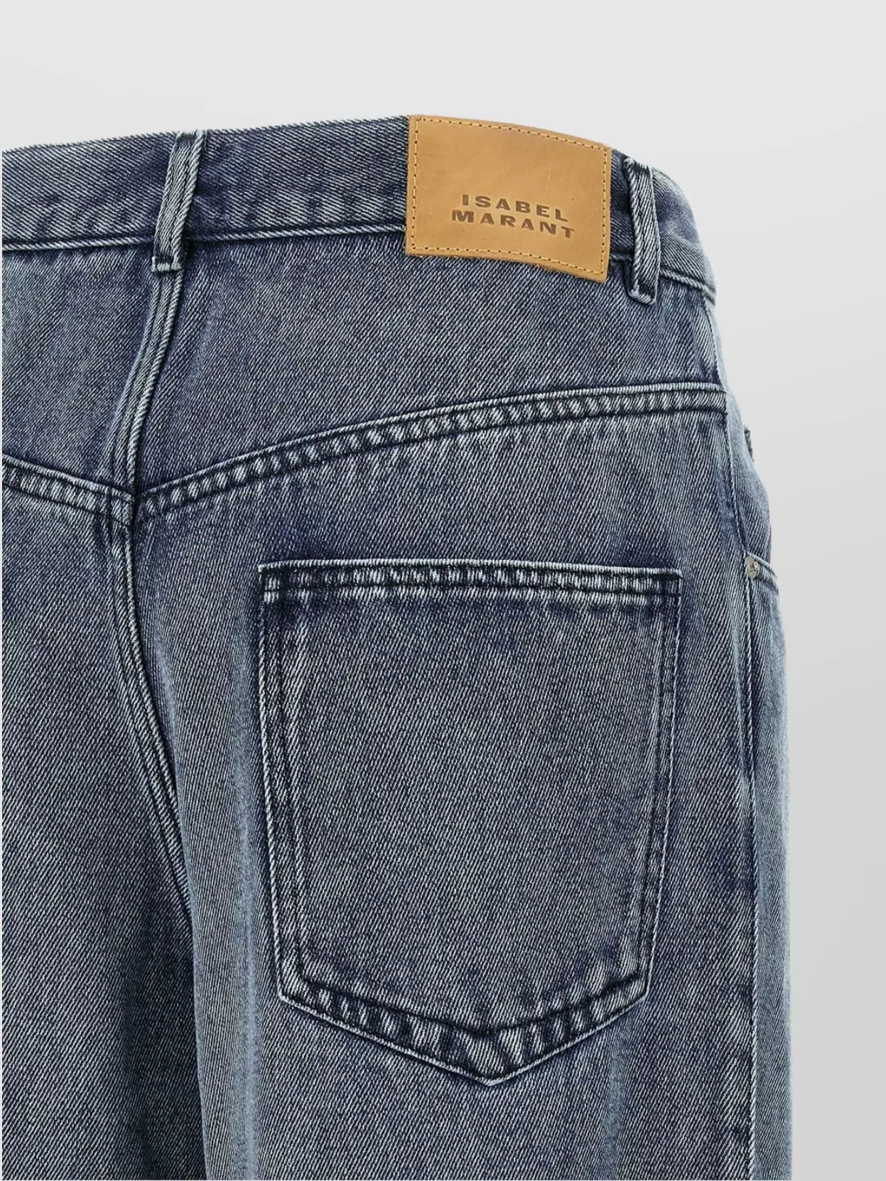 Isabel Marant 'Rodayna' Wide-Leg High-Rise Jeans With Contrast Stitching